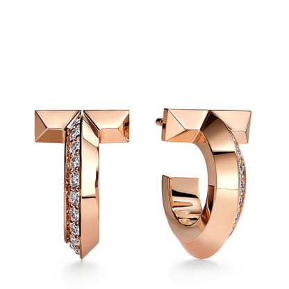 [Clover Jewelry]T1 HOOP DIAMOND EARRINGS
