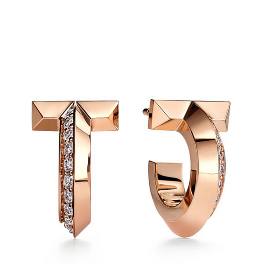 [Clover Jewelry]T1 HOOP DIAMOND EARRINGS