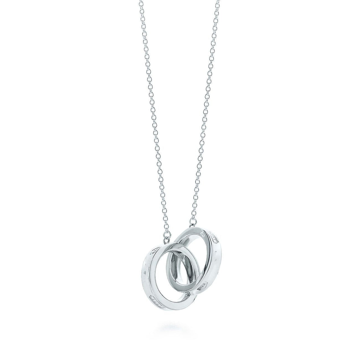 [Clover Jewelry]INTERLOCKING CIRCLES PENDANT SILVER SMALL NECKLACE