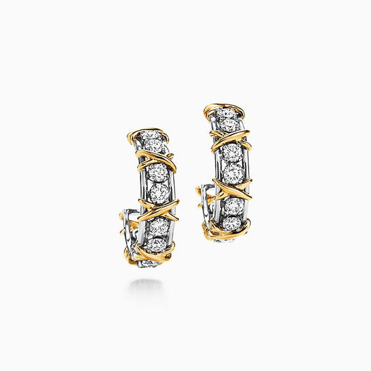 [Clover Jewelry]SCHLUMBERGER GOLD DIAMOND EARRINGS