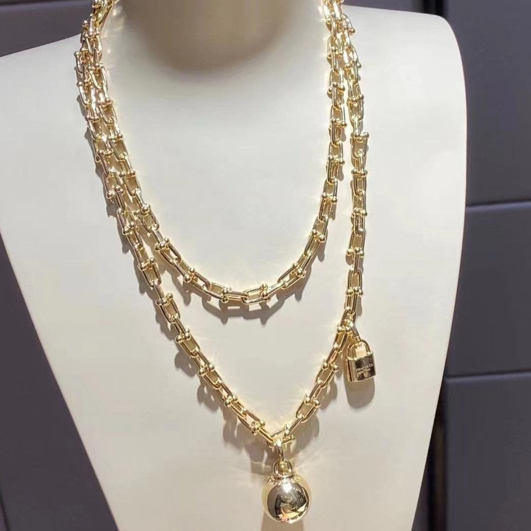 [Clover Jewelry]HARDWEAR WRAP NECKLACE