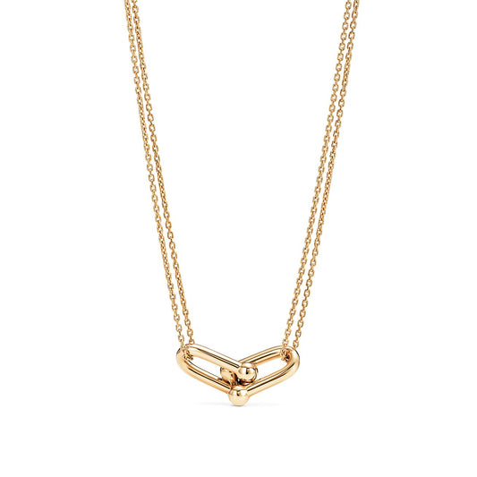 [Clover Jewelry]HARDWEAR GOLD DOUBLE LINK NECKLACE