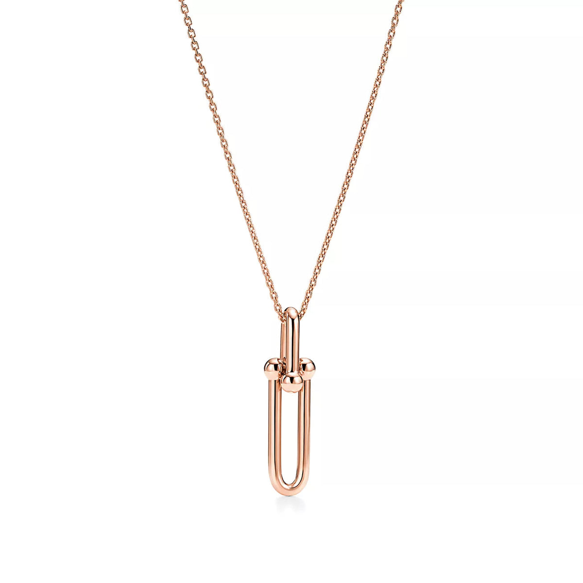 [Clover Jewelry]HARDWEAR DROP DOUBLE LINK PEDANT NECKLACE