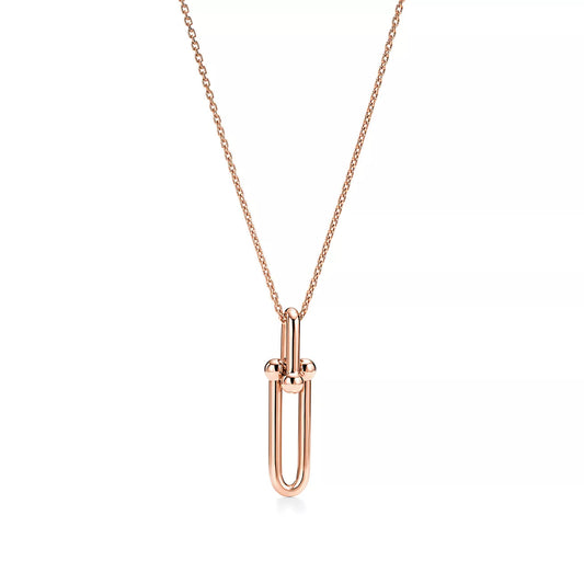 [Clover Jewelry]HARDWEAR DROP DOUBLE LINK PEDANT NECKLACE