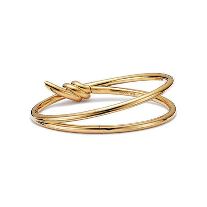 [Clover Jewelry]KNOT DOUBLE ROW GOLD BRACELET