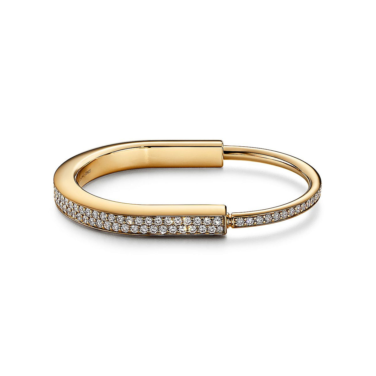 [Clover Jewelry]LOCK BRACELET DIAMOND PAVED
