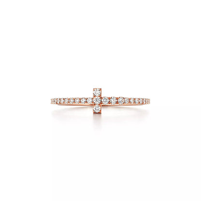 [Clover Jewelry]T RING DIAMOND PINK GOLD