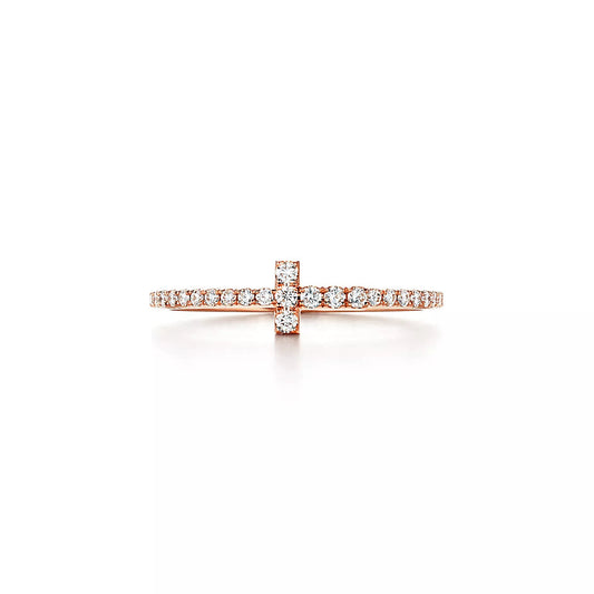 [Clover Jewelry]T RING DIAMOND PINK GOLD