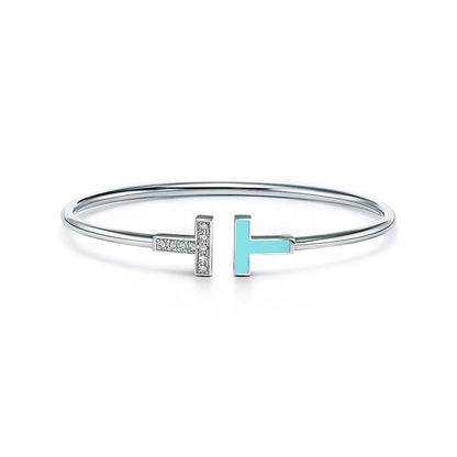 [Clover Jewelry]T BRACELET 1.8MM TURQUOISE DIAMOND PINK GOLD
