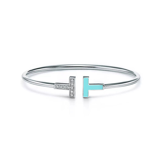 [Clover Jewelry]T BRACELET 1.8MM TURQUOISE DIAMOND PINK GOLD