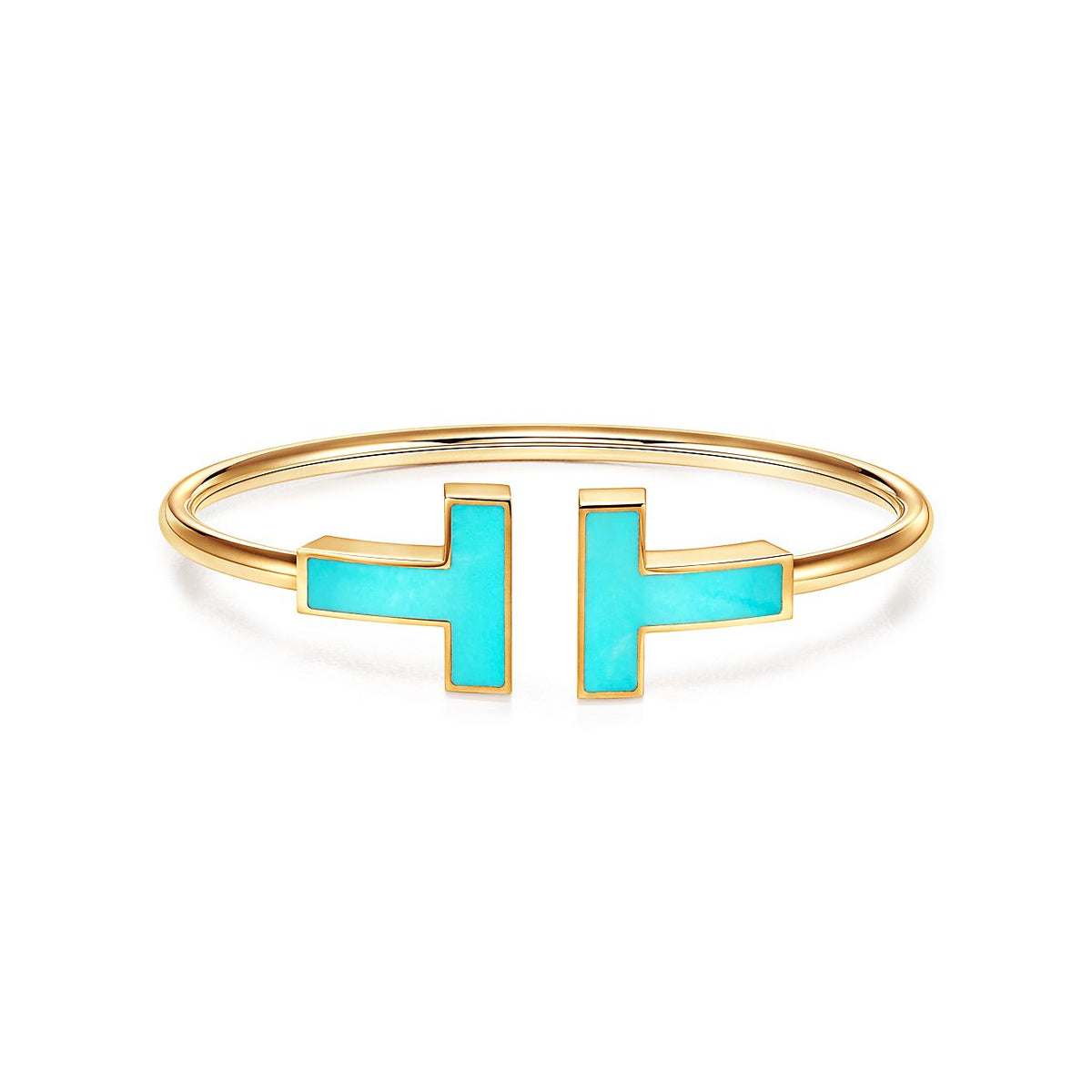 [Clover Jewelry]T WIDE TURQUOISE OPEN BRACELET