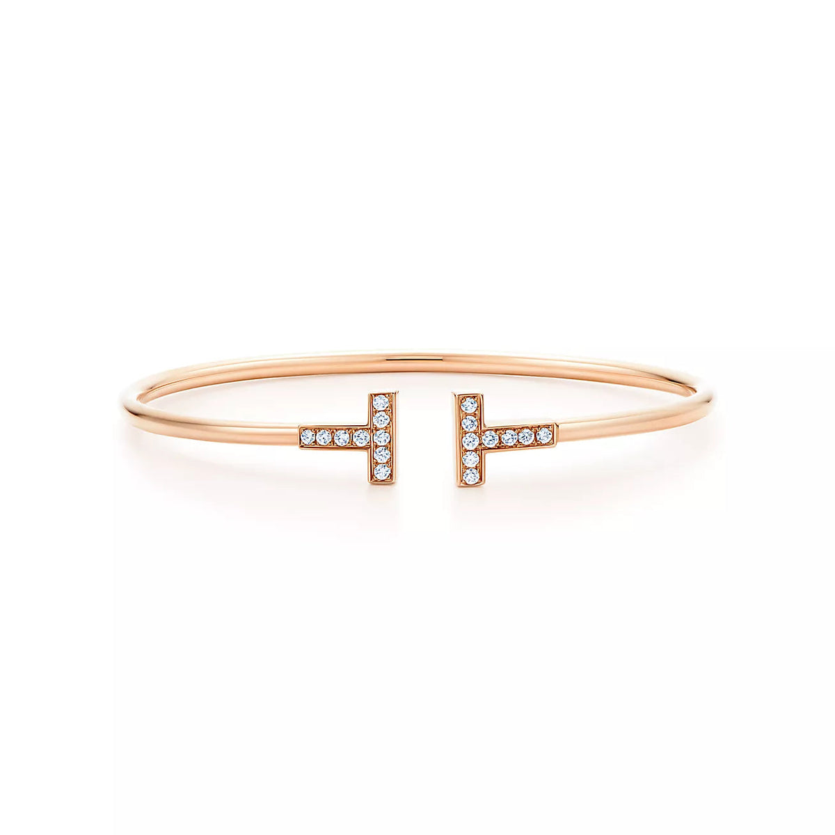 [Clover Jewelry]T BRACELET PINK GOLD 1.8MM DIAMOND