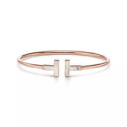 [Clover Jewelry]T BRACELET 1.8MM TURQUOISE PINK GOLD