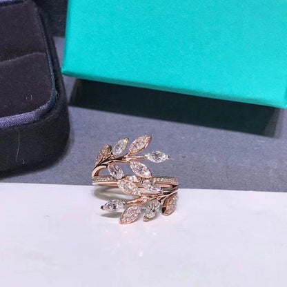 [Clover Jewelry]VICTORIA DIAMOND VINE BYPASS RING PINK GOLD