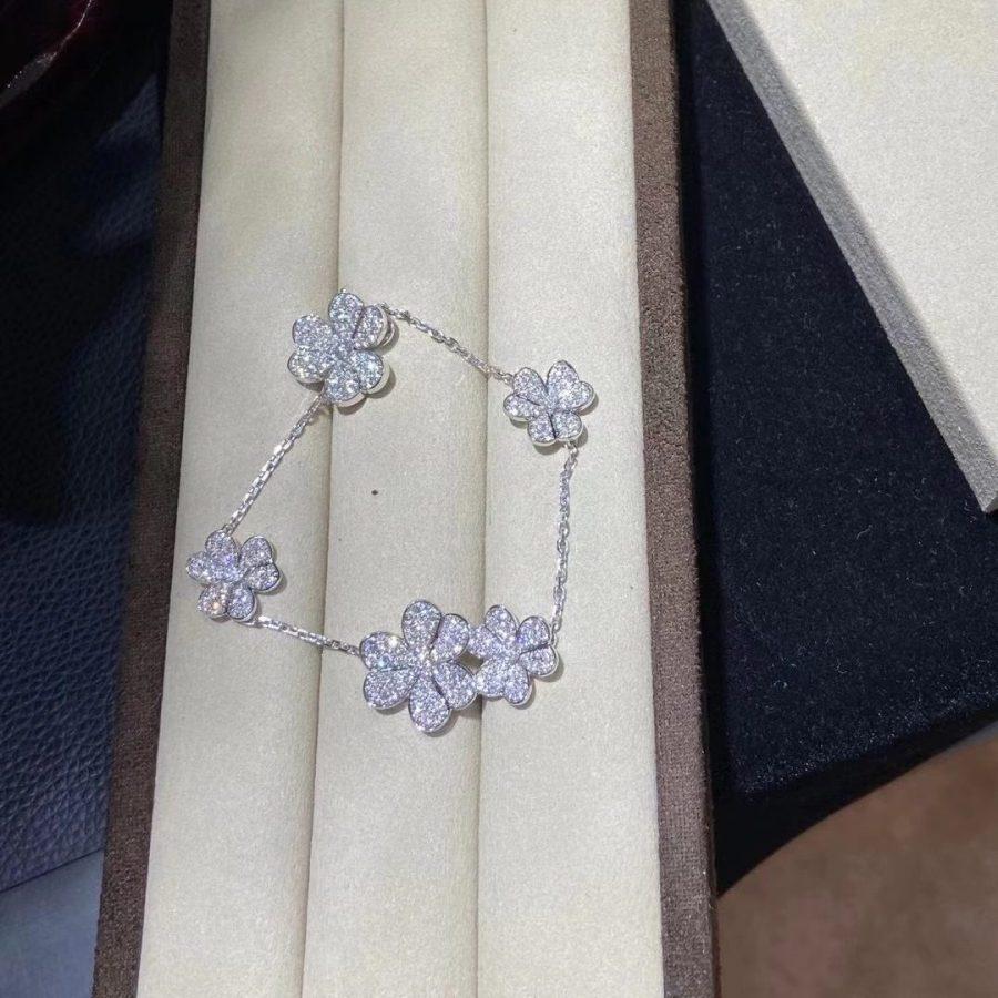 [⭐Clover Jewelry]FRIVOLE SILVER 5 FLOWERS BRACELET