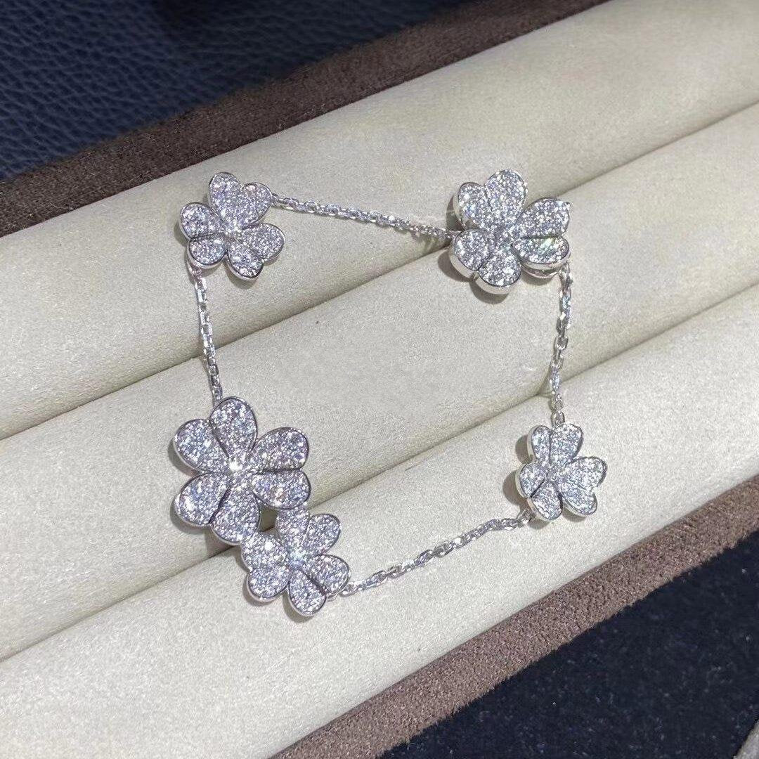 [⭐Clover Jewelry]FRIVOLE SILVER 5 FLOWERS BRACELET