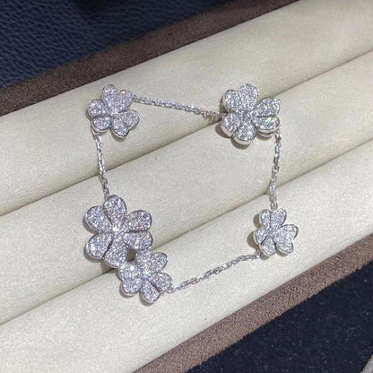 [⭐Clover Jewelry]FRIVOLE SILVER 5 FLOWERS BRACELET
