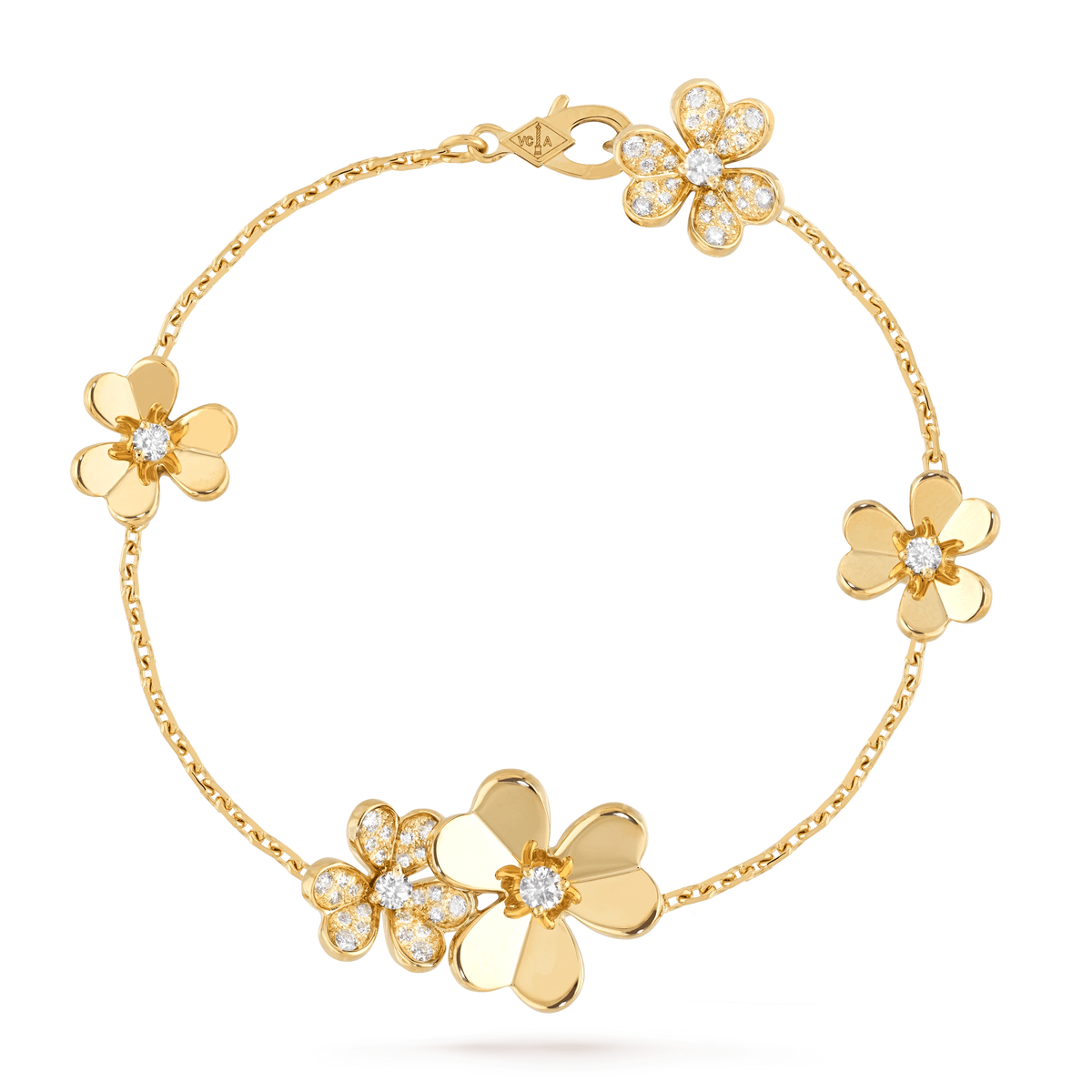 [⭐Clover Jewelry]FRIVOLE GOLD 5 FLOWERS BRACELET