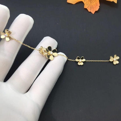 [⭐Clover Jewelry]FRIVOLE GOLD 5 FLOWERS BRACELET