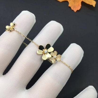 [⭐Clover Jewelry]FRIVOLE GOLD 5 FLOWERS BRACELET