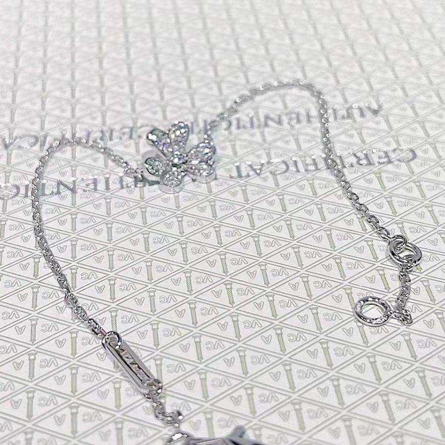 [⭐Clover Jewelry]FRIVOLE SILVER FLOWER DIAMOND BRACELET