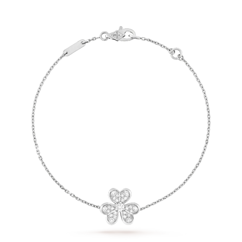 [⭐Clover Jewelry]FRIVOLE SILVER FLOWER DIAMOND BRACELET