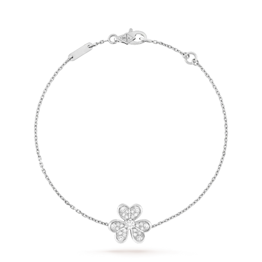 [⭐Clover Jewelry]FRIVOLE SILVER FLOWER DIAMOND BRACELET