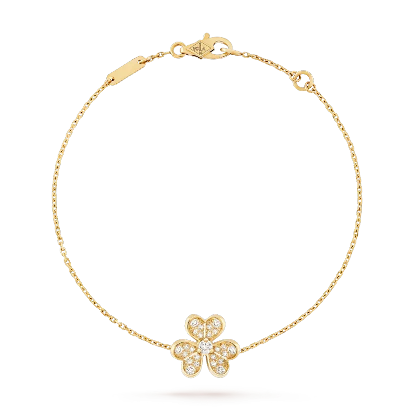 [⭐Clover Jewelry]FRIVOLE GOLD FLOWER DIAMOND BRACELET