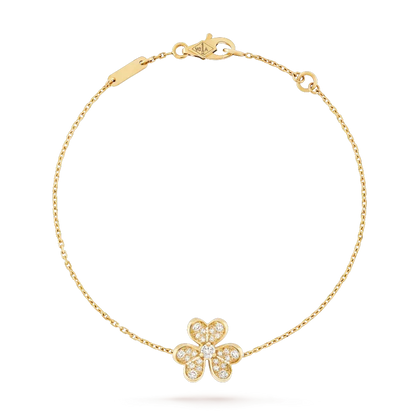 [⭐Clover Jewelry]FRIVOLE GOLD FLOWER DIAMOND BRACELET