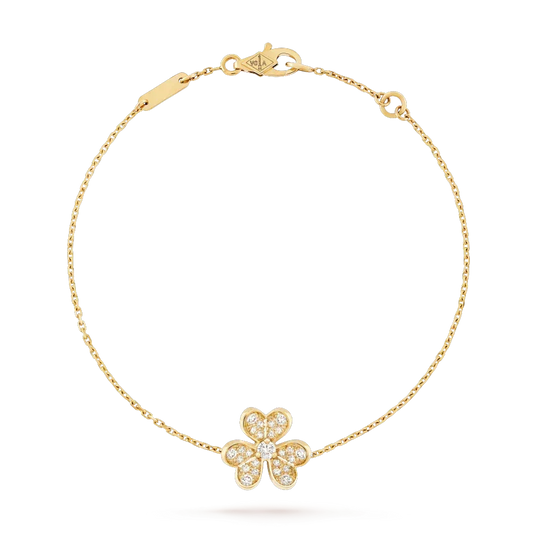 [⭐Clover Jewelry]FRIVOLE GOLD FLOWER DIAMOND BRACELET