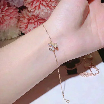 [⭐Clover Jewelry]FRIVOLE GOLD FLOWER DIAMOND BRACELET