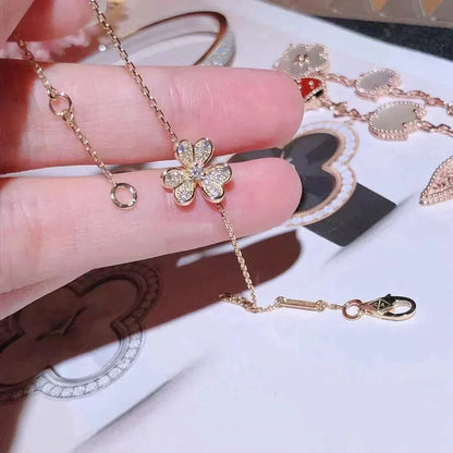 [⭐Clover Jewelry]FRIVOLE GOLD FLOWER DIAMOND BRACELET