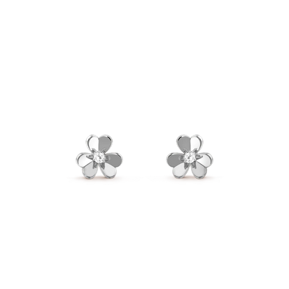 [⭐Clover Jewelry]FRIVOLE MINI SILVER FLOWER EARRINGS