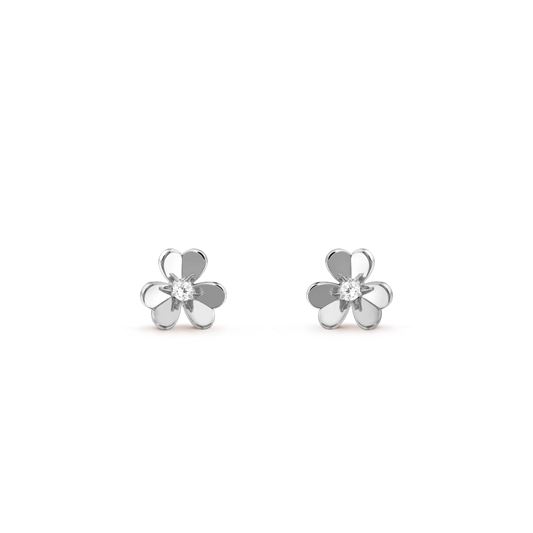 [⭐Clover Jewelry]FRIVOLE MINI SILVER FLOWER EARRINGS