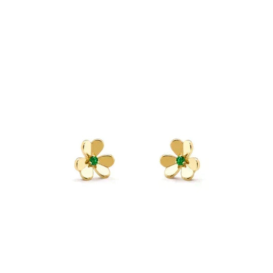 [⭐Clover Jewelry]FRIVOLE  FLOWER MALACHITE EARRINGS