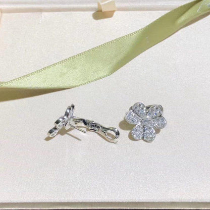 [⭐Clover Jewelry]FRIVOLE SILVER FLOWER DIAMOND EARRINGS