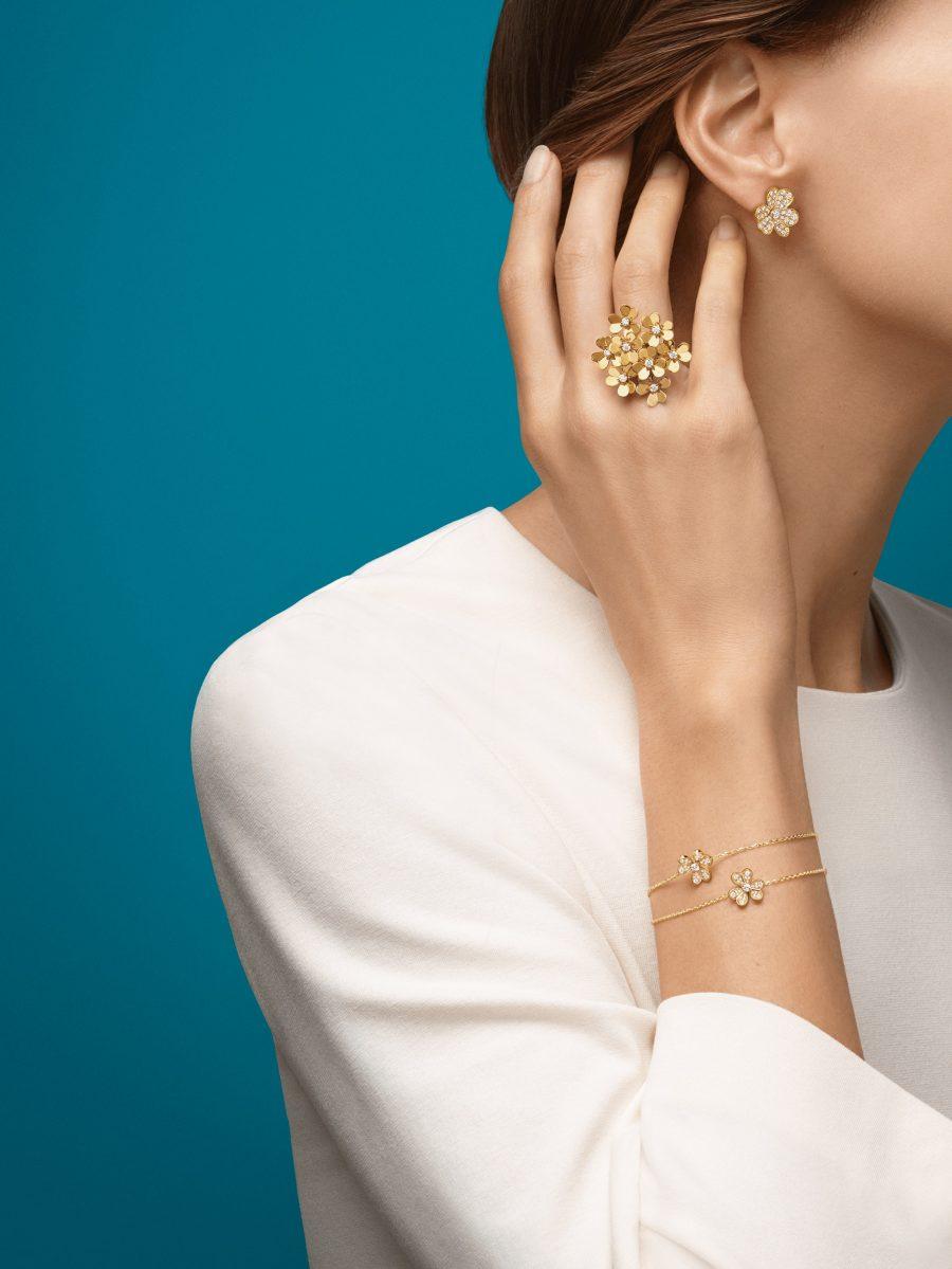 [⭐Clover Jewelry]FRIVOLE GOLD FLOWER DIAMOND EARRINGS
