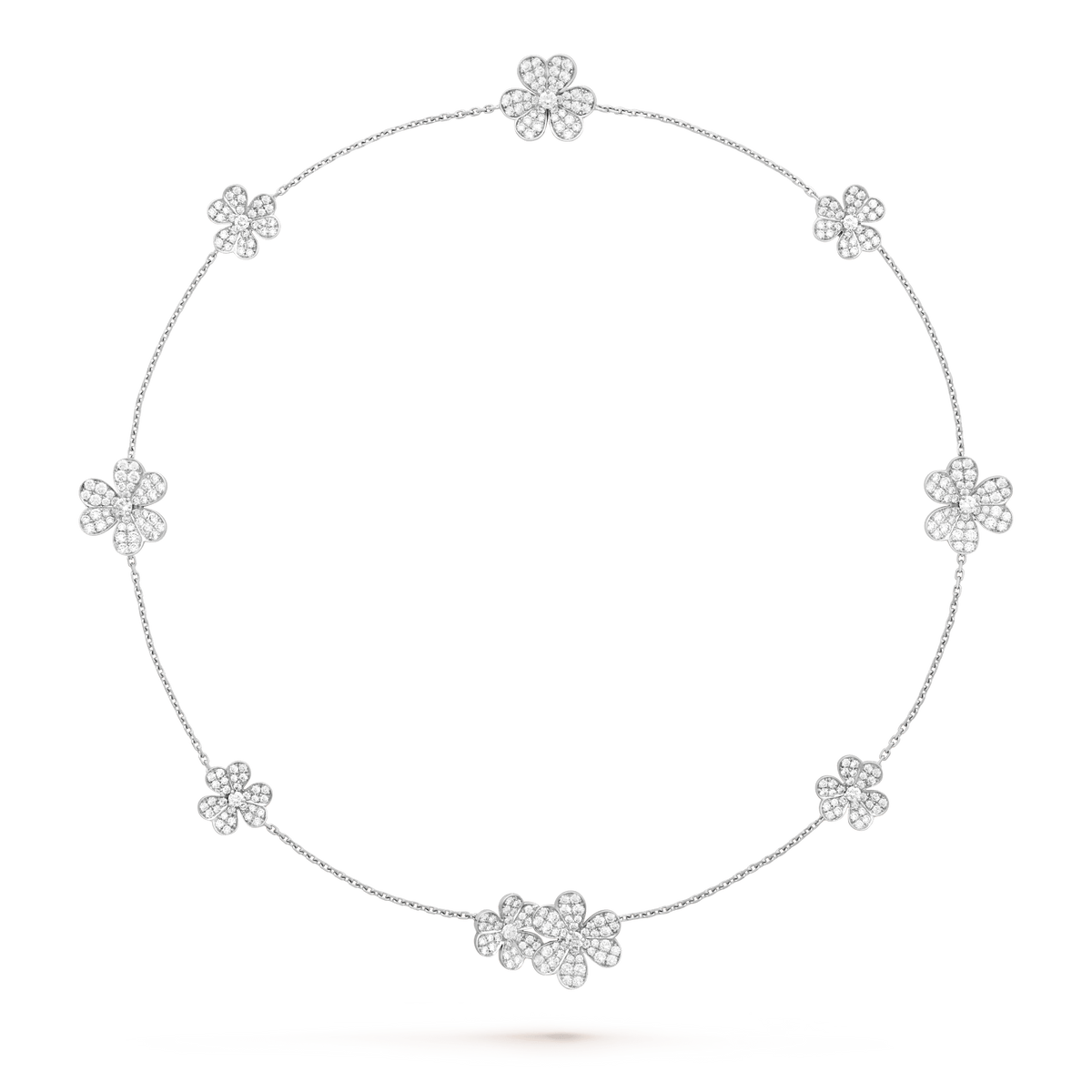 [⭐Clover Jewelry]FRIVOLE SILVER 9 FLOWERS NECKLACE
