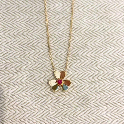 [⭐Clover Jewelry]FRIVOLE GOLD FLOWER NECKLACE