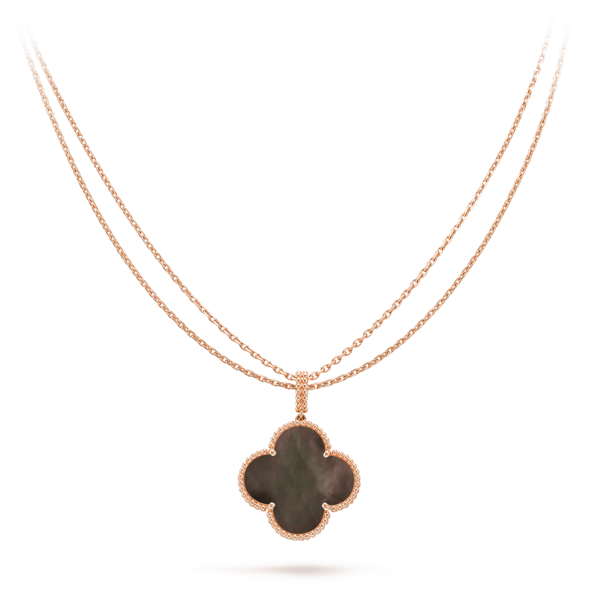 [⭐Clover Jewelry]CLOVER 25MM GOLD DARK MOP BIG CLOVER NECKLACE