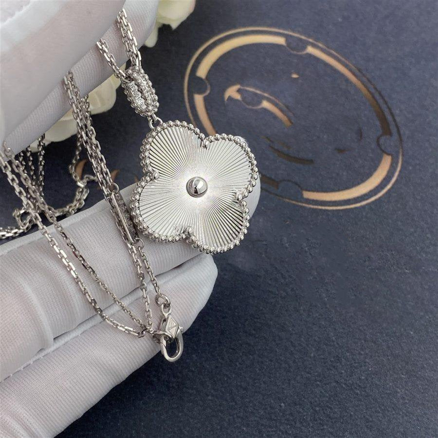 [⭐Clover Jewelry]CLOVER 25MM SILVER BIG CLOVER NECKLACE