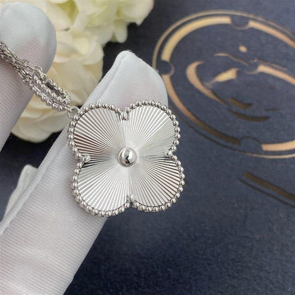 [⭐Clover Jewelry]CLOVER 25MM SILVER BIG CLOVER NECKLACE