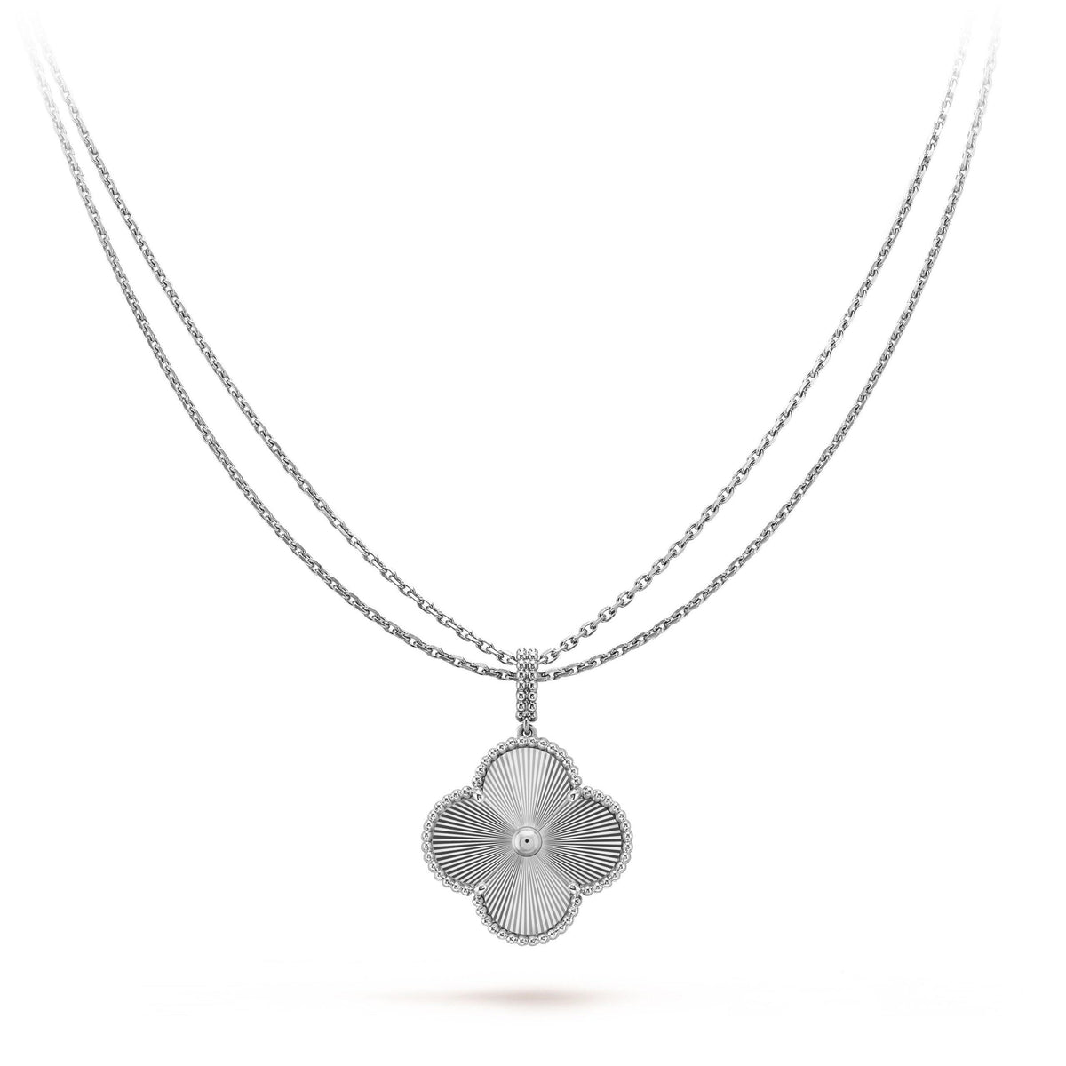 [⭐Clover Jewelry]CLOVER 25MM SILVER BIG CLOVER NECKLACE