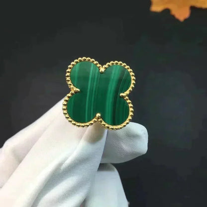 [⭐Clover Jewelry]CLOVER MALACHITE RING