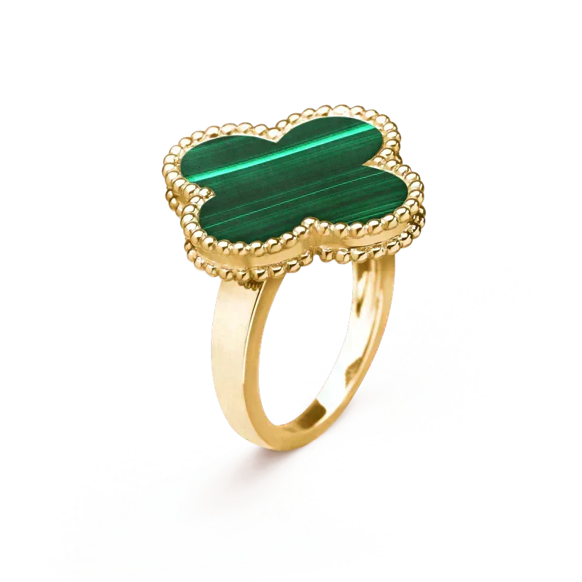[⭐Clover Jewelry]CLOVER MALACHITE RING