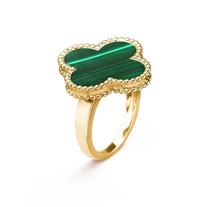 [⭐Clover Jewelry]CLOVER MALACHITE RING