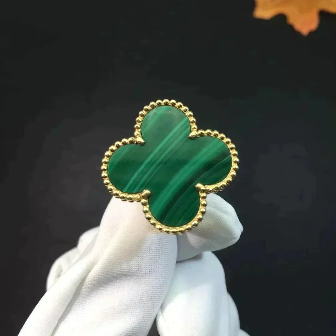 [⭐Clover Jewelry]CLOVER MALACHITE RING