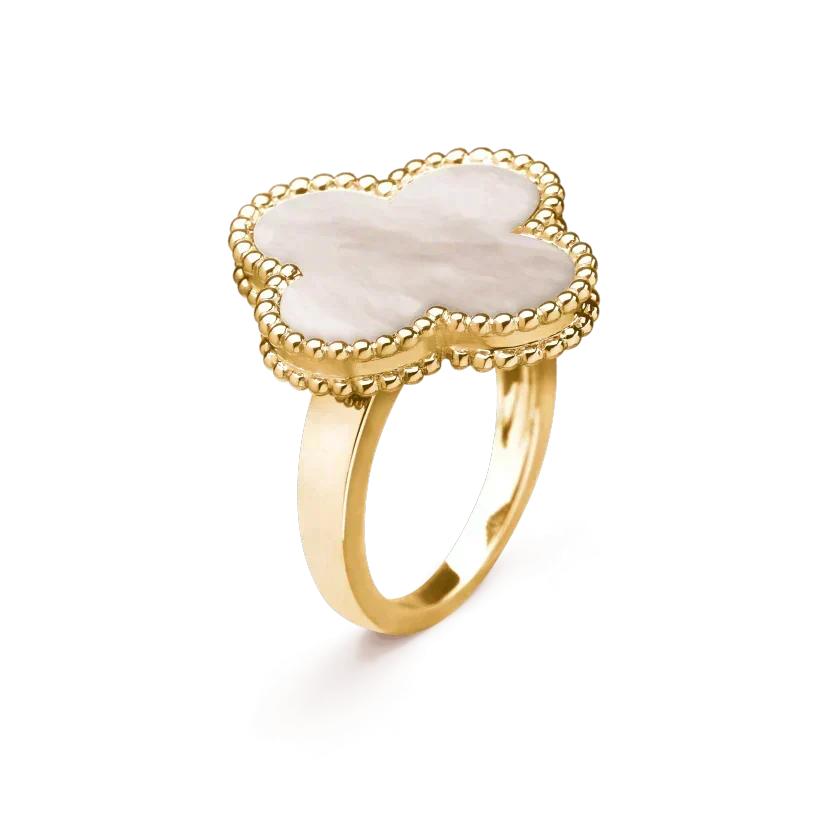 [⭐Clover Jewelry]CLOVER WHITE MOP RING
