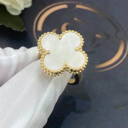 [⭐Clover Jewelry]CLOVER WHITE MOP RING