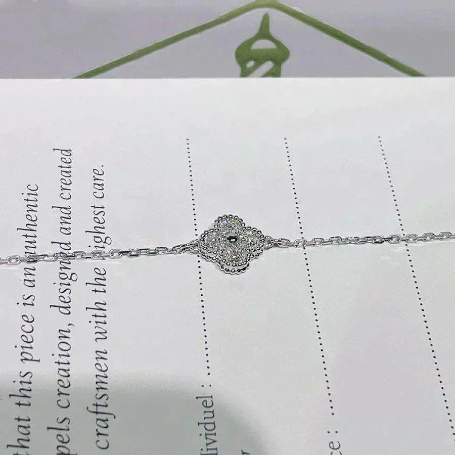 [⭐Clover Jewelry]CLOVER  SINGLE FLOWER BRACELET SILVER
